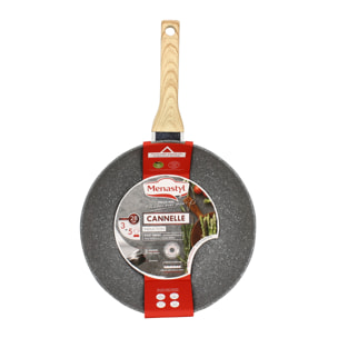 Wok en aluminium effet pierre 28cm - tous feux CANNELLE