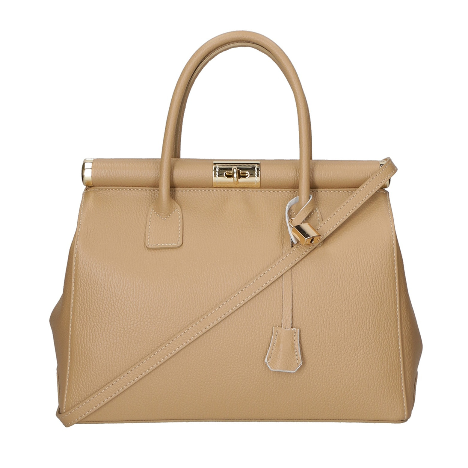 Borsa a mano da donna - Modello Aleria - Vera pelle - 35.0 x 26.0 x 16.0 cm