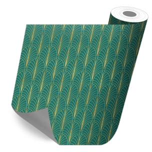 Stickers adhesivos de CERAMIKO - Art-decó in green and gold 1 100x100