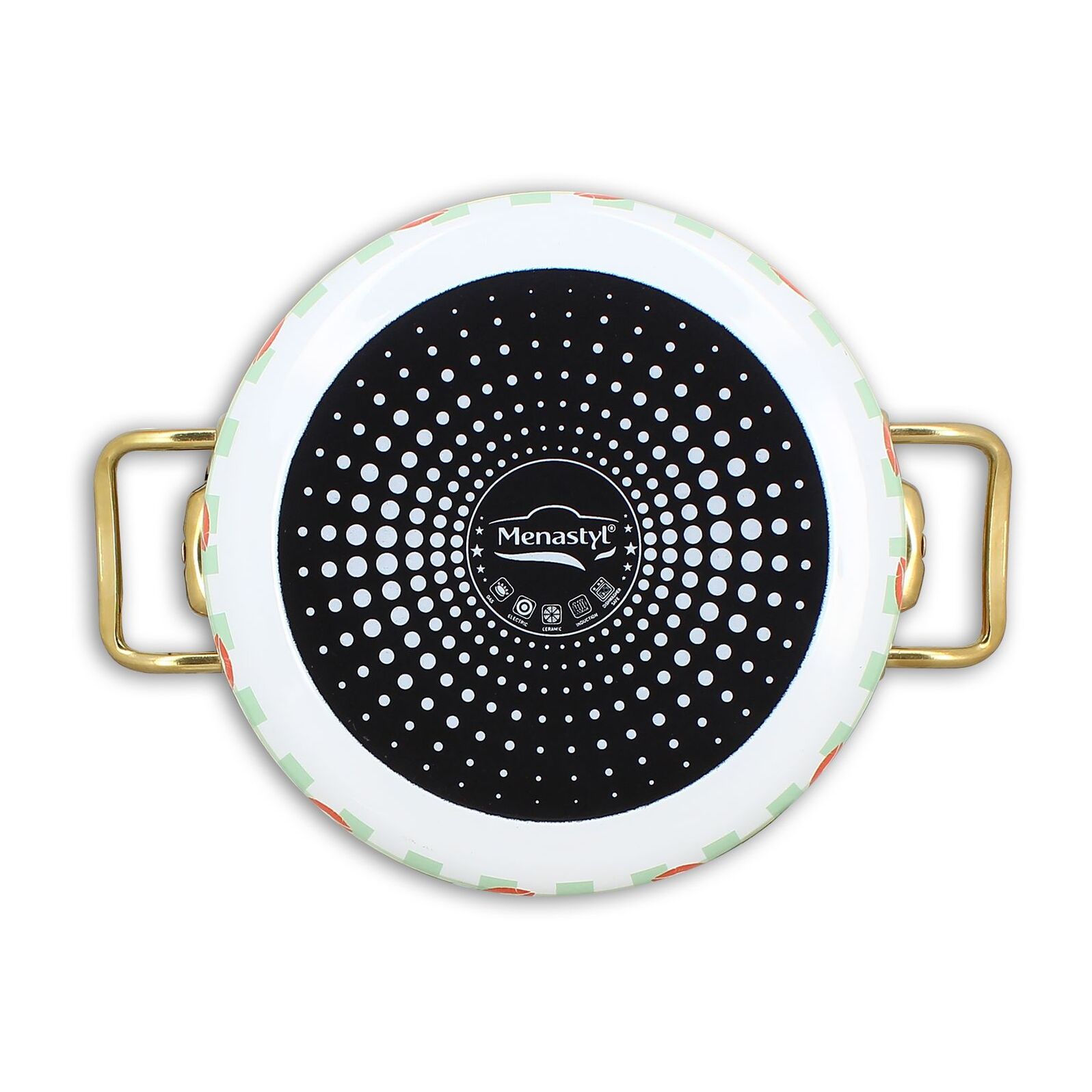 Faitout 20cm en acier émaillé avec motif bisous - tous feux VICHY