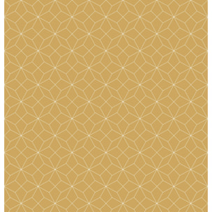 Papier peint graphique jaune moutarde Intissé