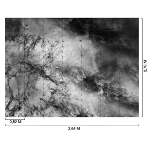 Papier peint panoramique Minéral noir  Intissé