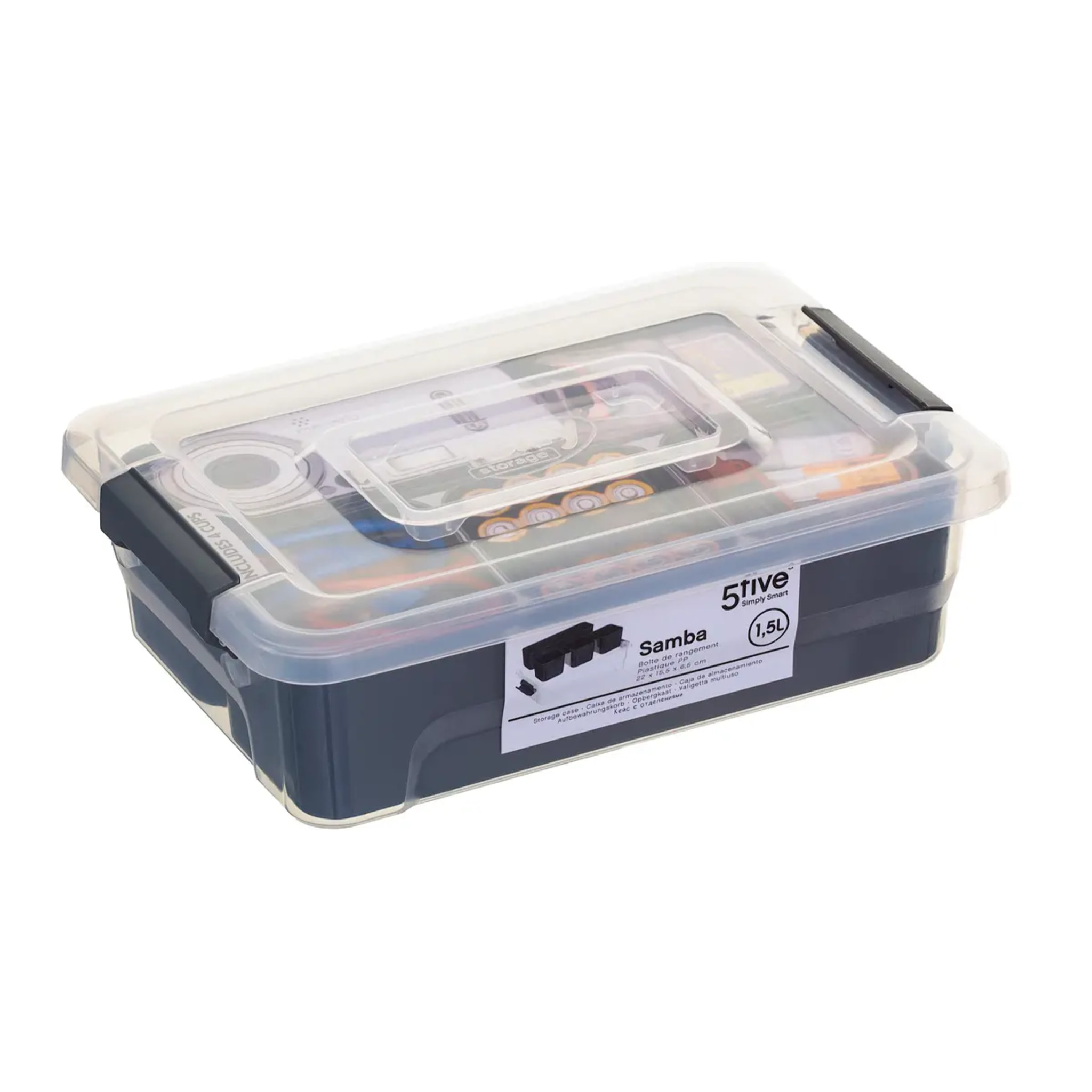 Boîte en plastique compartimentée "Samba" 1,5L