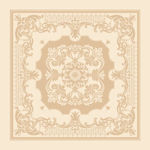 Serviette coton mélangé motif jacquard beige Eleonore dore