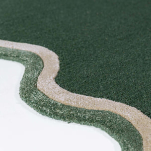Tapis en mélange de laine à bordure festonnée RIVO