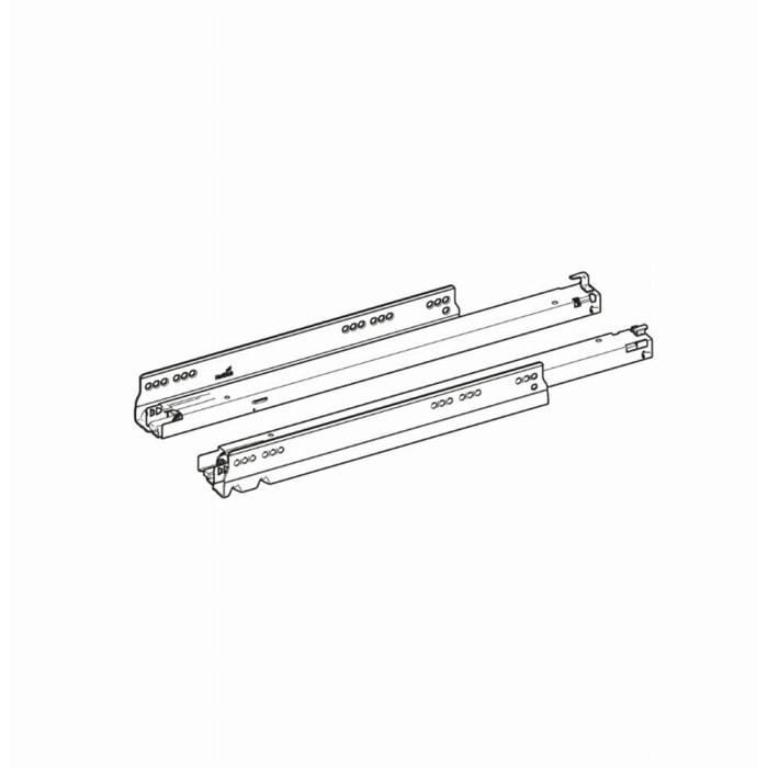 Coulisse Actro You L.400 40 kg HETTICH Silent System set - 9257004