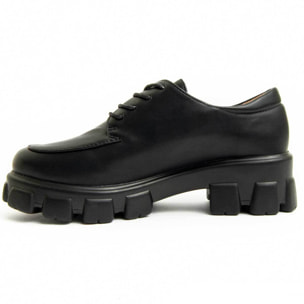 Zapato De Plataforma Oxford - Negro - Altura: 5 Cm