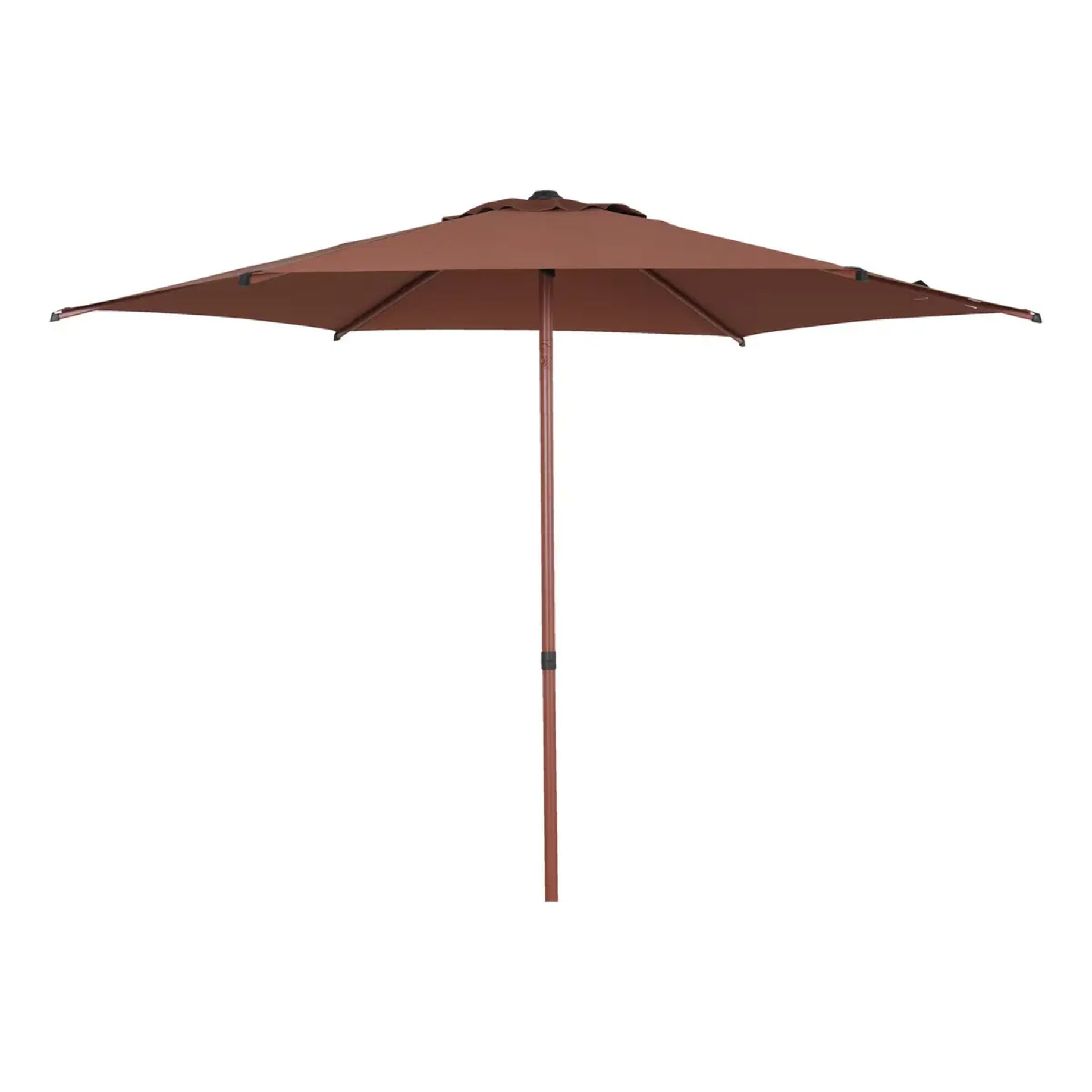 Parasol droit rond inclinable Soya 2,7m acajou