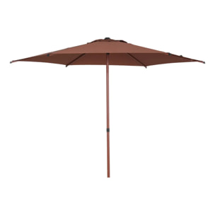 Parasol droit rond inclinable Soya 2,7m acajou