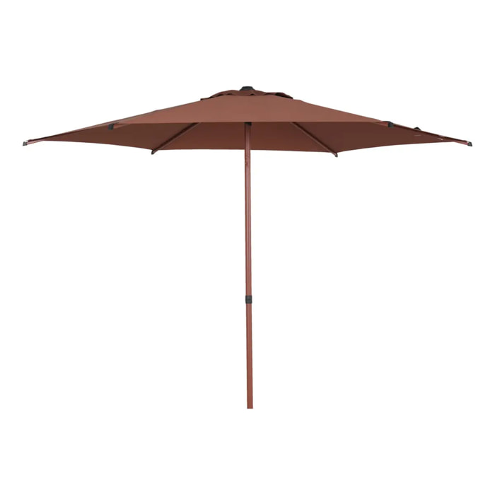 Parasol droit rond inclinable Soya 2,7m acajou