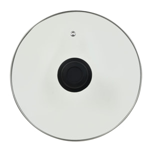 Cacerola con tapa ø24 cm acero al carbono de color naranja, antiadherente y resistente expert valencia san ignacio