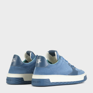 SNEAKER LOW P02 UOMO IN SUEDE E PELLE BLUE