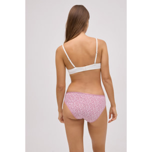 Confezione da 2 mutandine midi stampate rosa