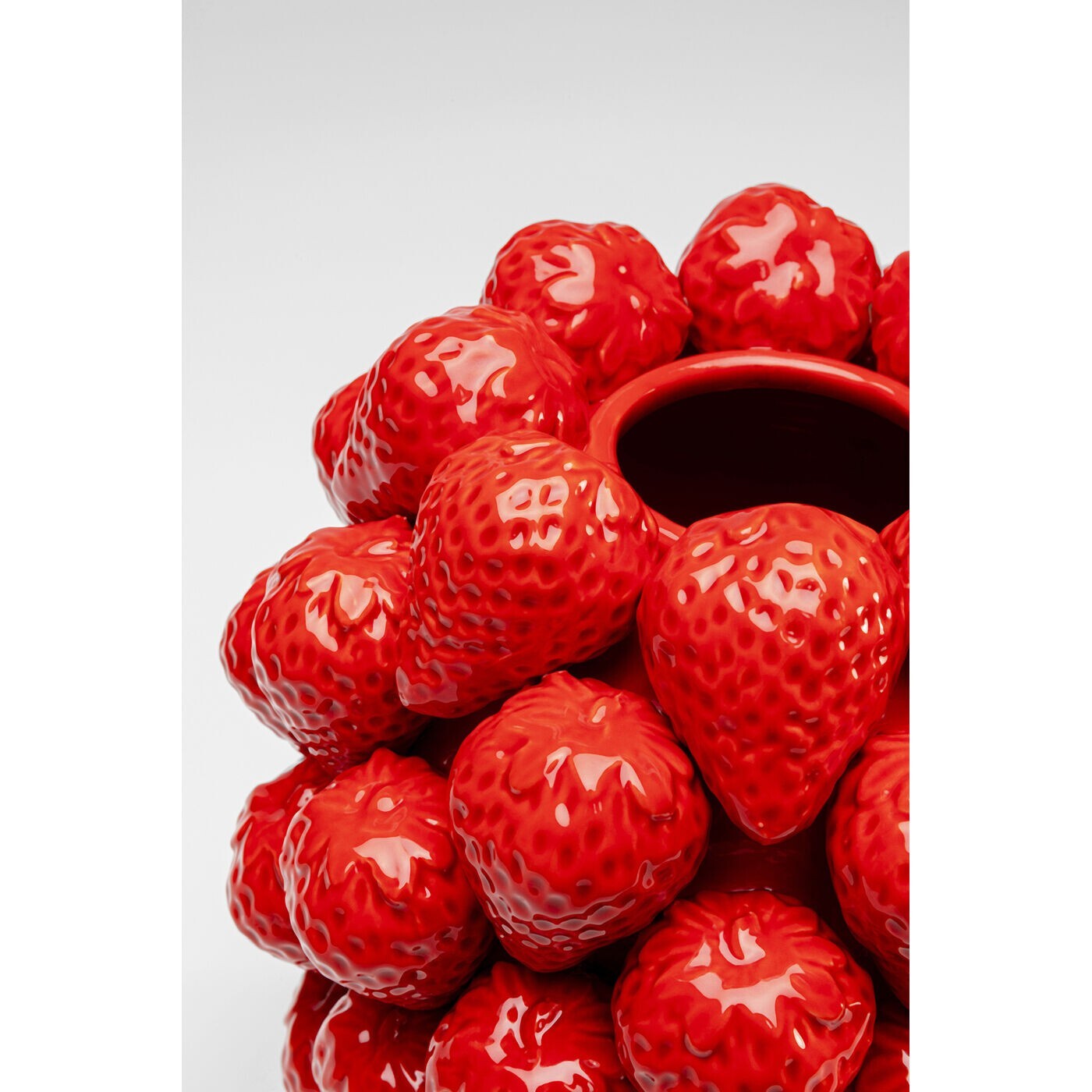 Vase fraises rouges 30cm Kare Design