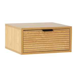 Mesita de noche flotante Mónica 1 cajón efecto Roble