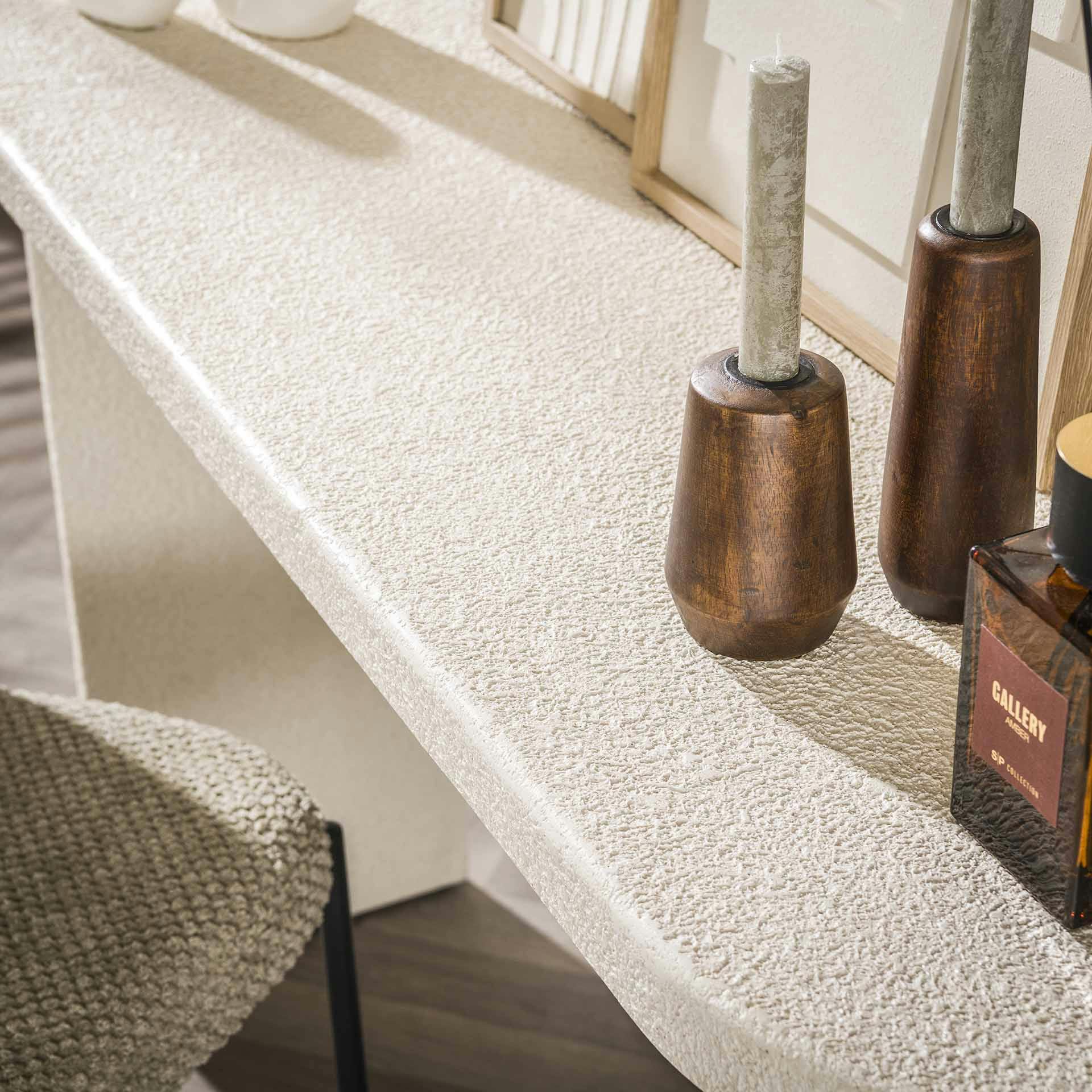 Console blanche en marbre composite TAJ