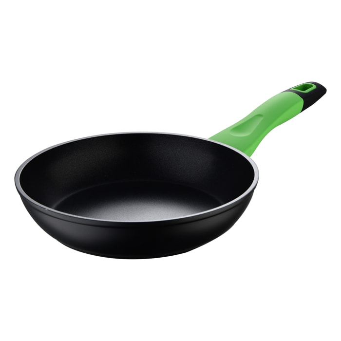Sarten san ignacio vitoria de aluminio forjado en color negro y mango verde