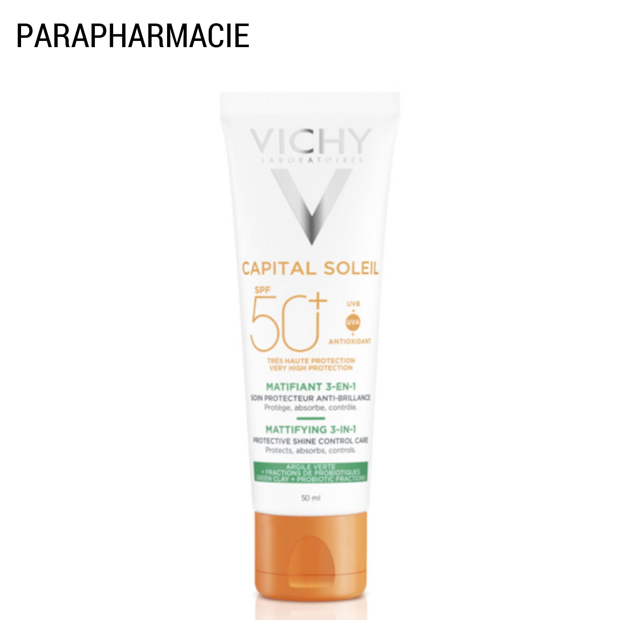 Capital Soleil SPF50+ - Matifiant Quotidien 3 en 1 - 50 ml