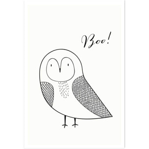 Affiche dessin ""hibou boo"" Affiche seule