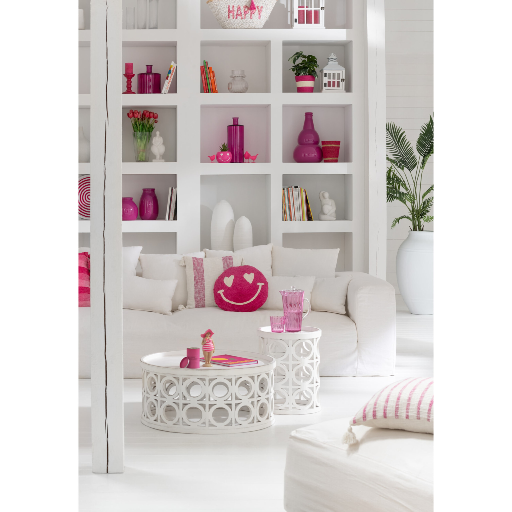 J-Line vase Bouteille - verre - rose - small - 75 cm de hauteur