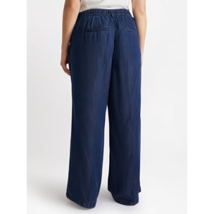 Fiorella Rubino - Pantaloni Denim Wide Leg con fibre in TENCEL™ - Blu