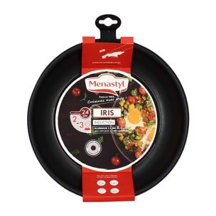 Poêle amovible en aluminium 24cm - tous feux IRIS ALU