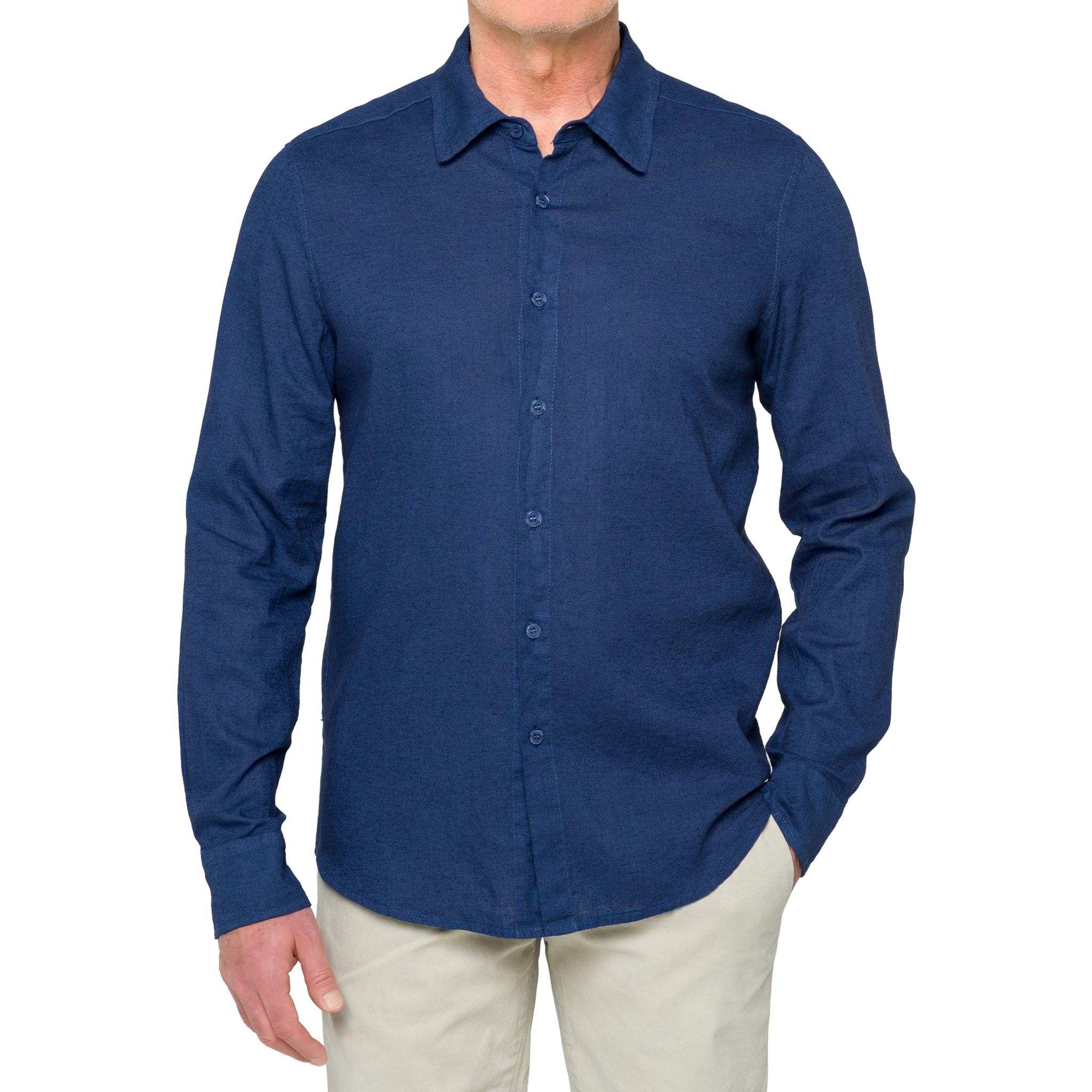 Camisa de lino Hot Buttered Saunders Azul