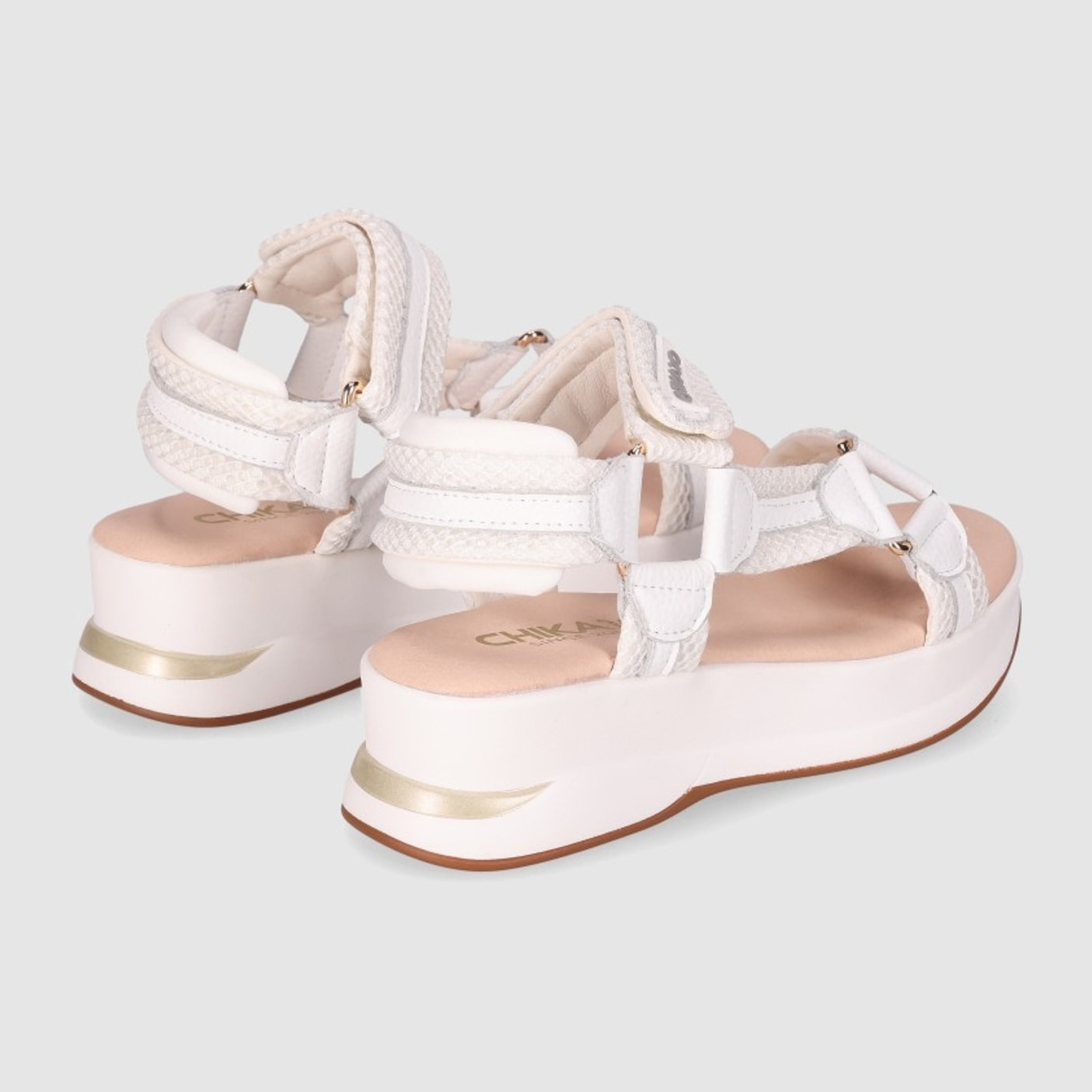 Sandalias de Tejido - Blanco - Tacón: 5 cm