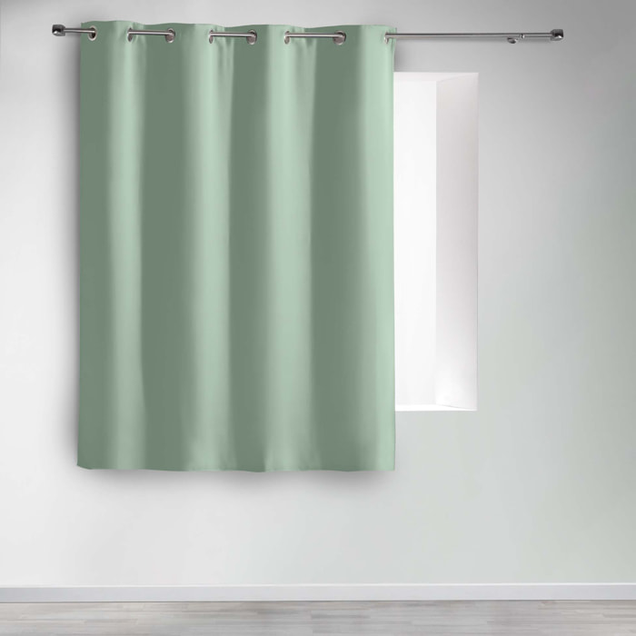 Rideau court obscurcissant 90 % adapté radiateur - Sauge