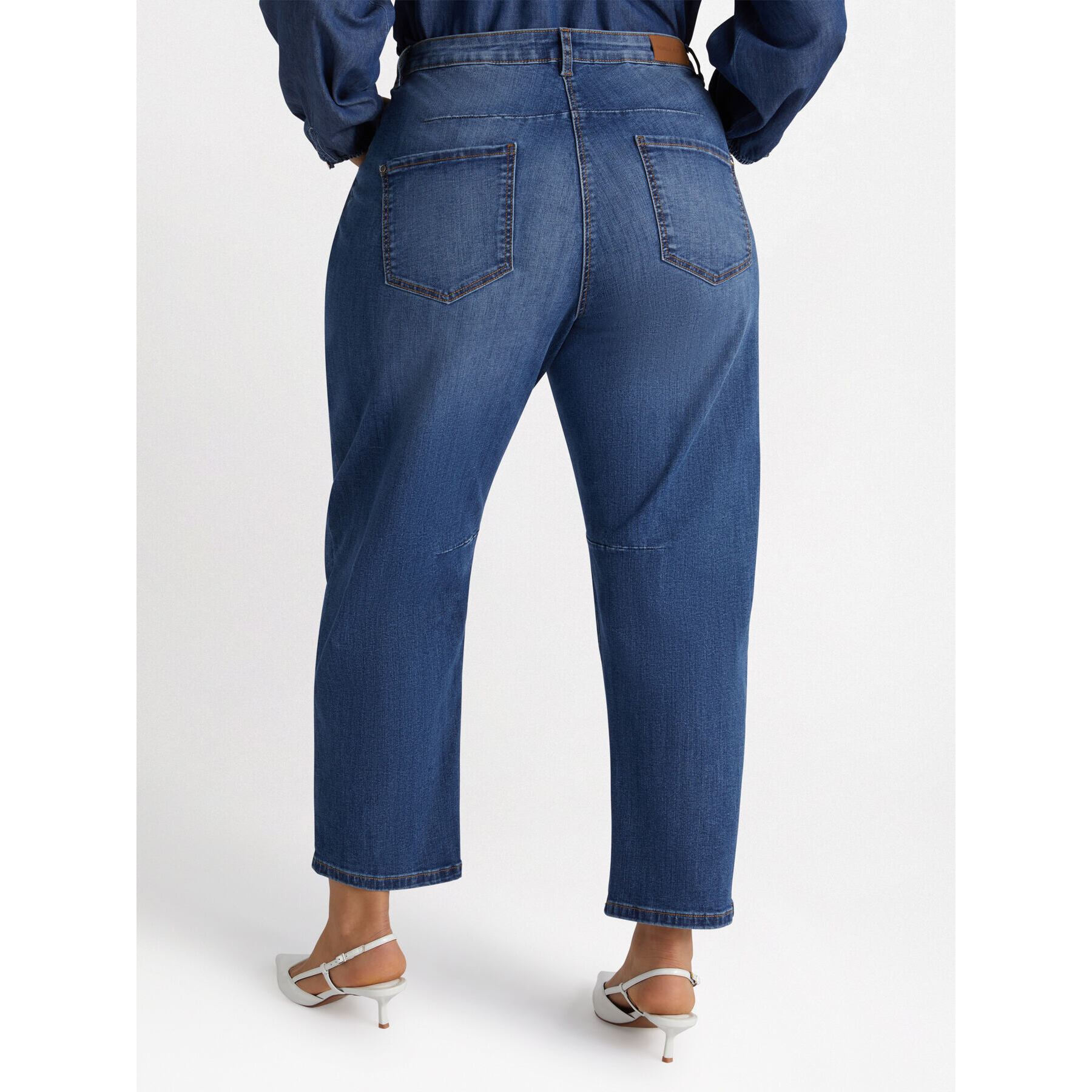 Fiorella Rubino - Jeans Mom fit con strappi - Blu