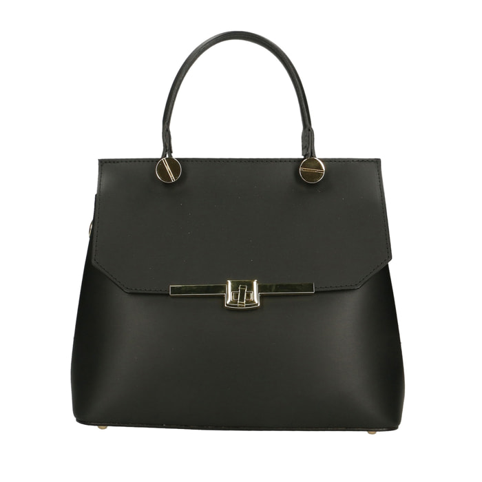 Borsa a mano da donna Made in Italy - Modello Lunaria - 100% pelle - 27.0 x 23.0 x 12.0 cm