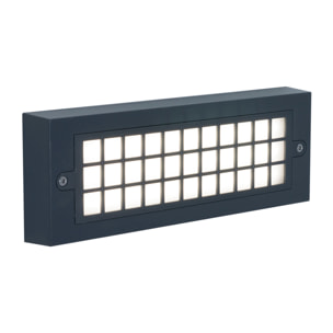 FORLIGHT Netz aplique exterior rectangular en luz led blanco cálido 3000K en color negro
