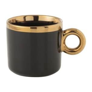 J-Line vase Feuille Court - verre/acier - transparent/or