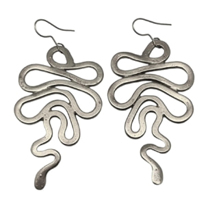 Pendiente serpentina plata