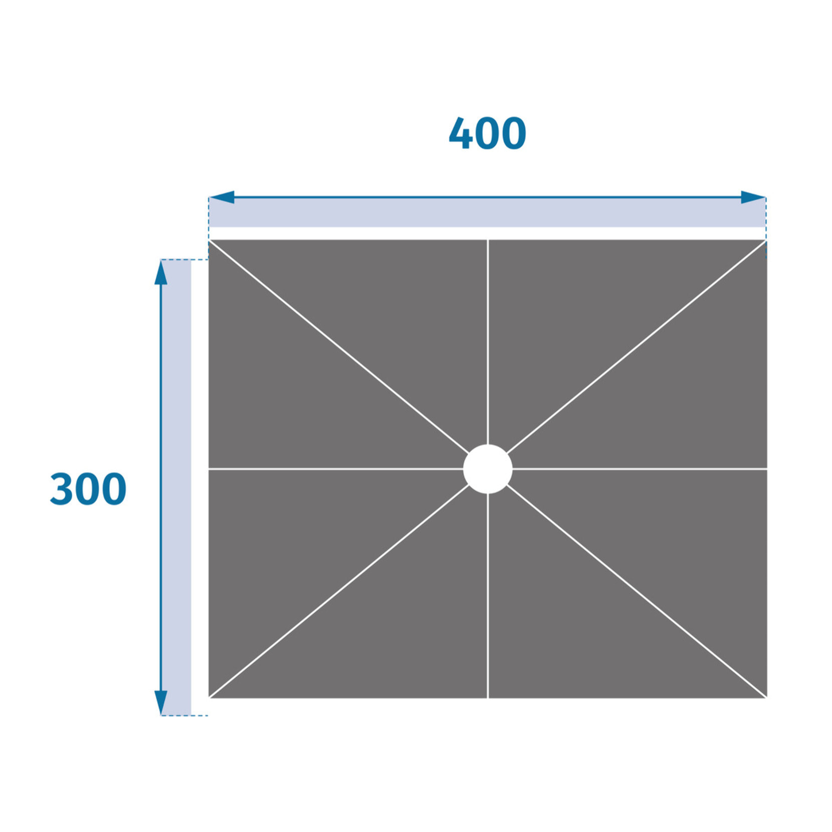 Toile de parasol "Suenyo" sunbrella/anthracite 4x3m