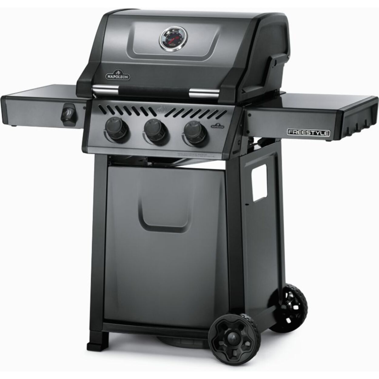 Barbecue gaz NAPOLEON Freestyle F365PGT-FR gris noir 3 brûleurs sur chariot, 51x45 cm