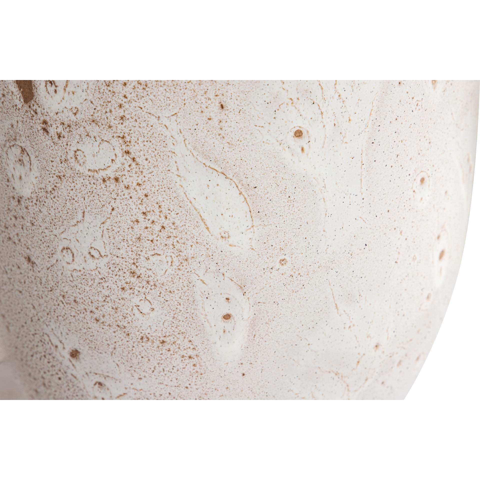 Florero Ceramica Marron Blanco 24x24x50 Cm