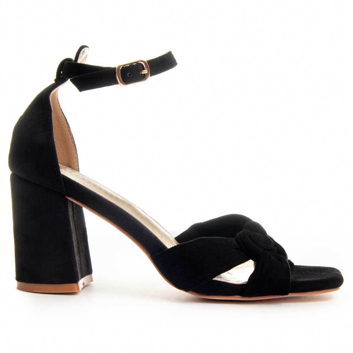 Sandalias de Tacón - Negro - Altura: 8 cm