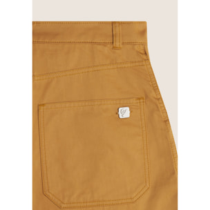 Pantaloni cargo in cotone gamba straight lunghezza cropped