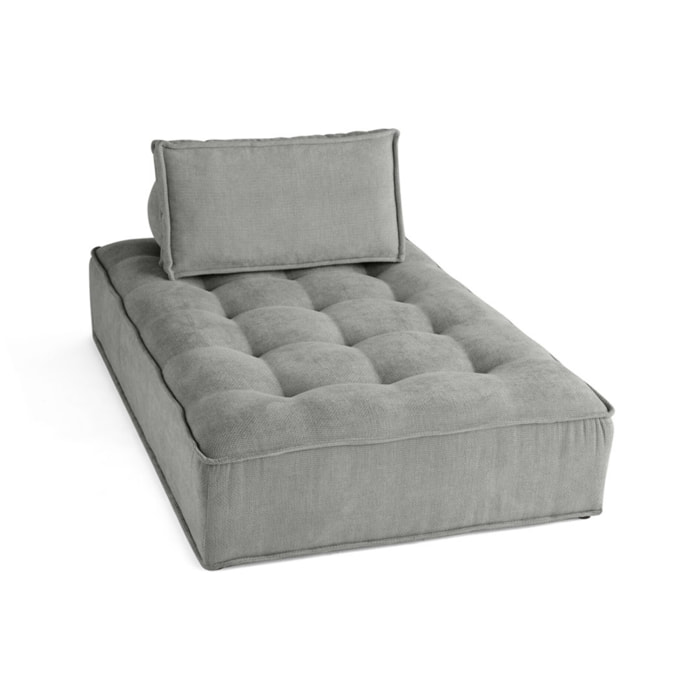 Marisol - module d'assise méridienne - velours texturé - Gris