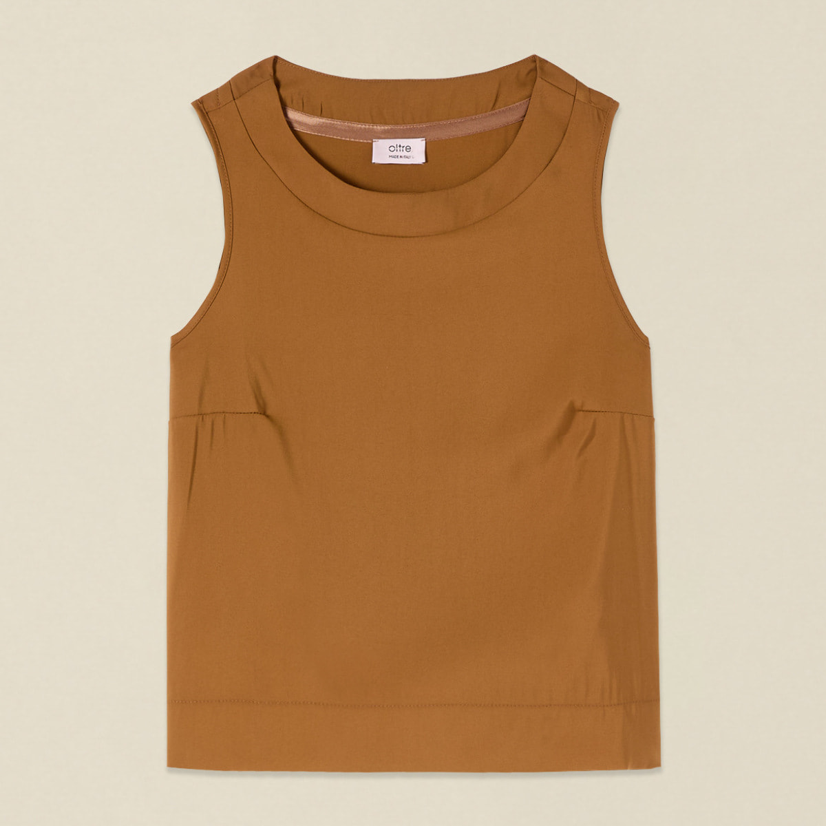 Oltre - Top misto viscosa - Marrone