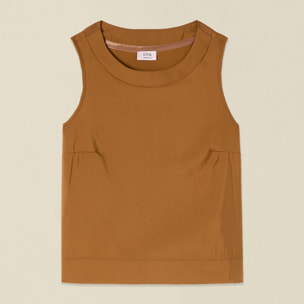 Oltre - Top misto viscosa - Marrone