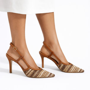 Decolletè con cinturino regolabile - tacco 8,5 cm