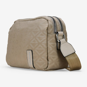 Bolso bandolera tostado en nailon