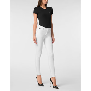 PHILIPP PLEIN Jegging a vita alta LOGO