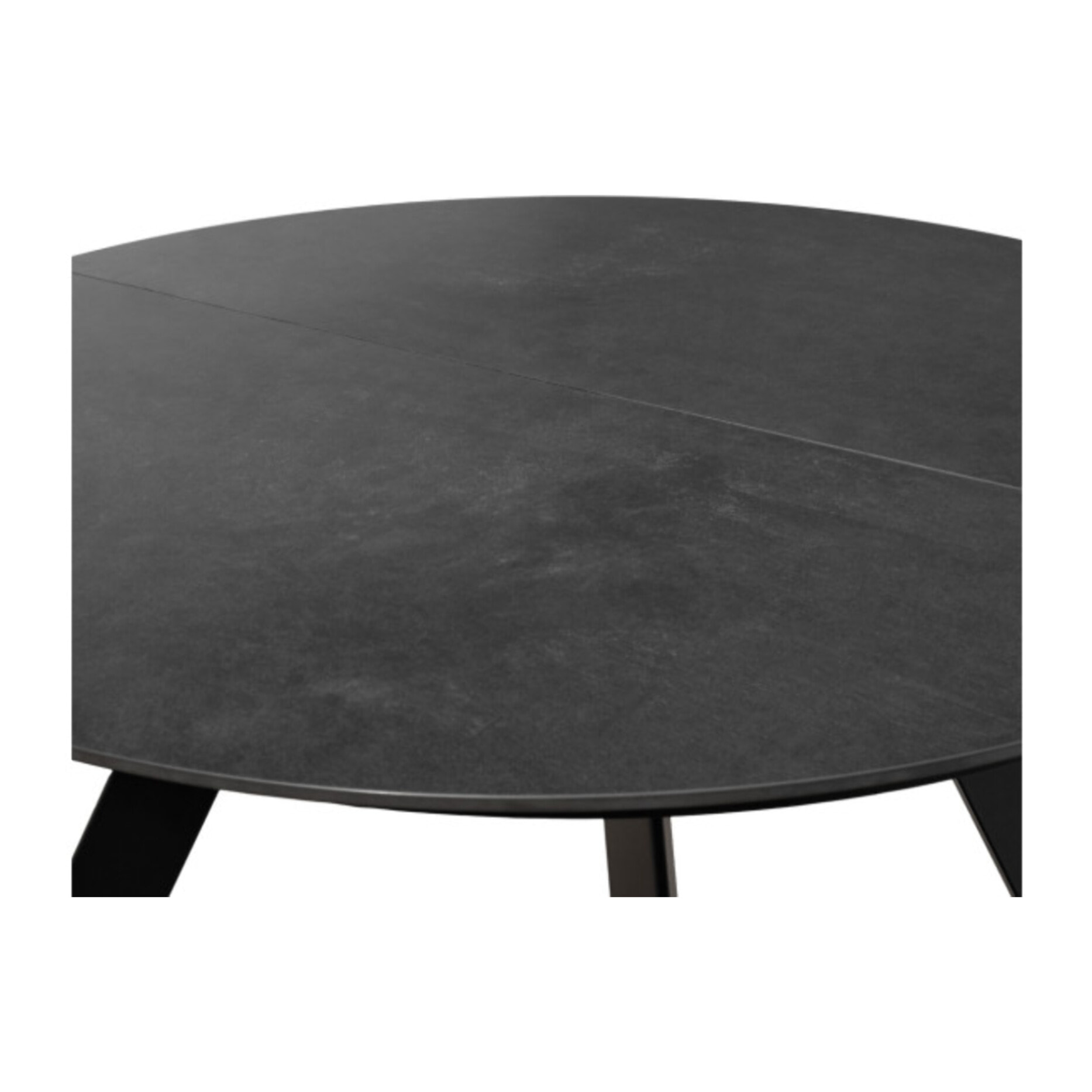 Table ronde en céramique extensible 190x140cm gris - PATRA