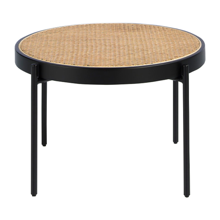 Mesa centro Angel Cerda con tapa rattan 66x66x40cm