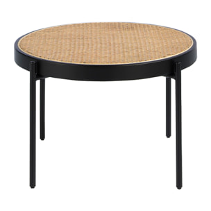 Mesa centro Angel Cerda con tapa rattan 66x66x40cm