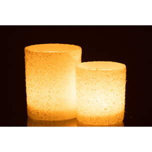 J-Line photophore Enneigé - verre - blanc - large