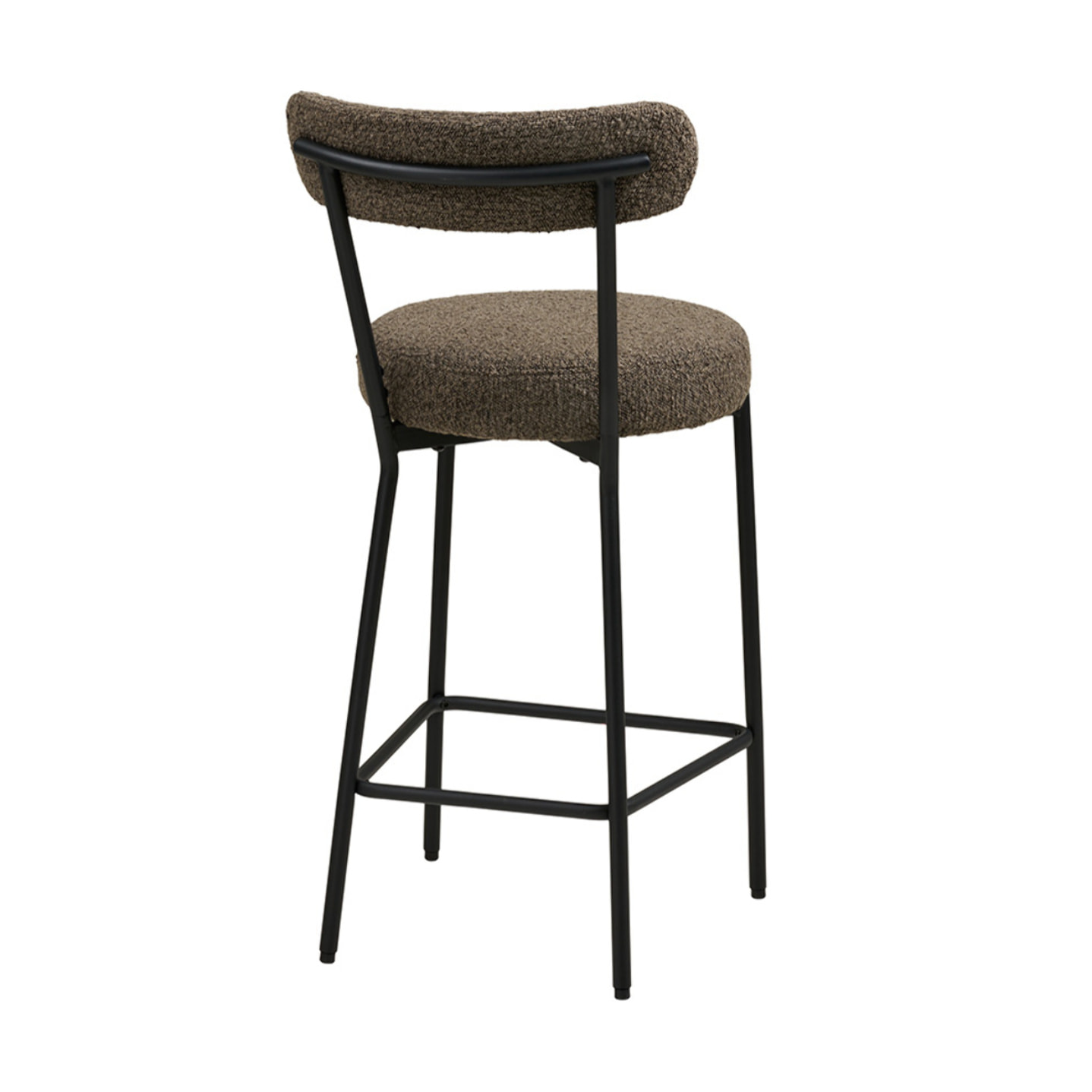 Ivanec - tabouret de bar - en tissu bouclette - Marron